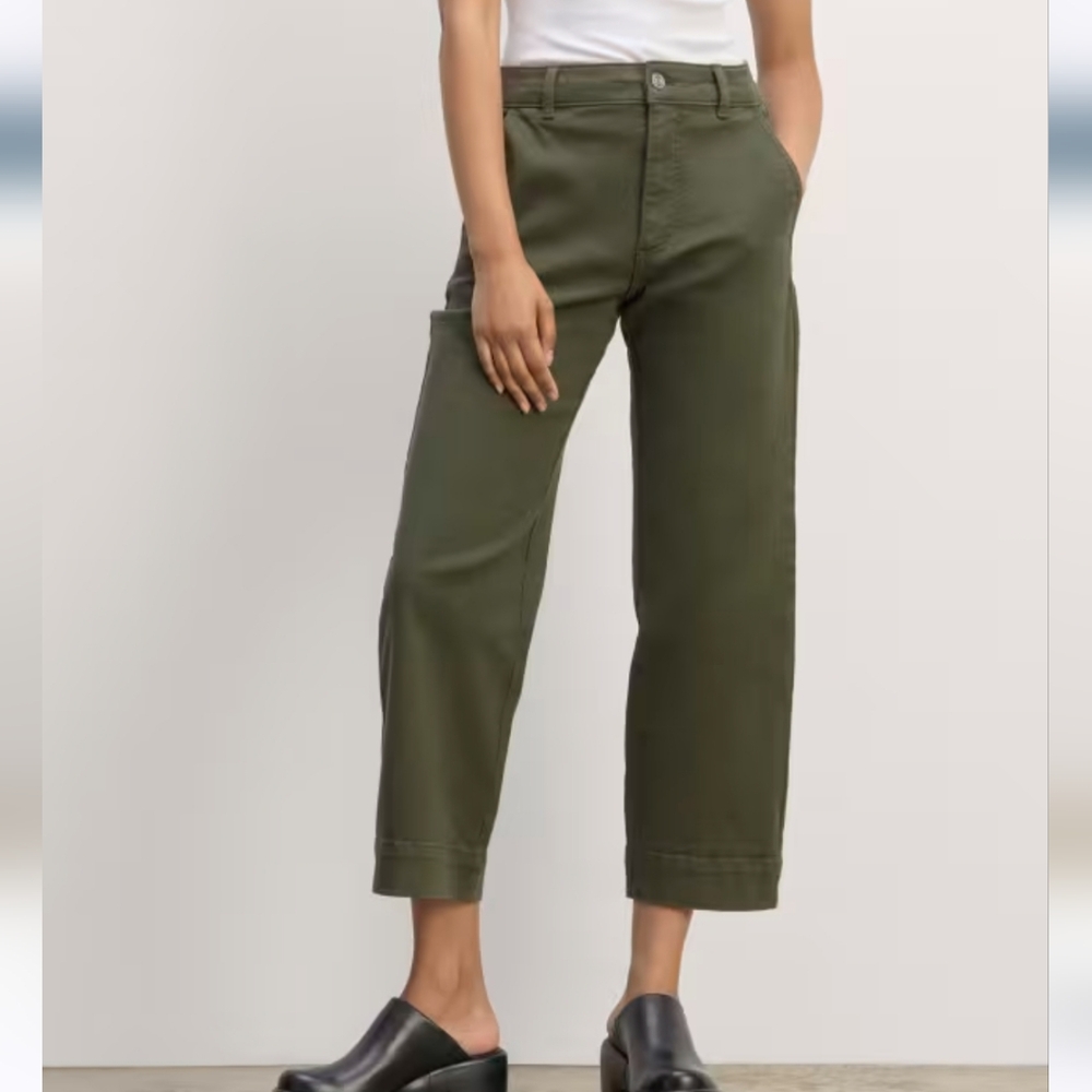 Everlane Ankle Jeans - Olive Green